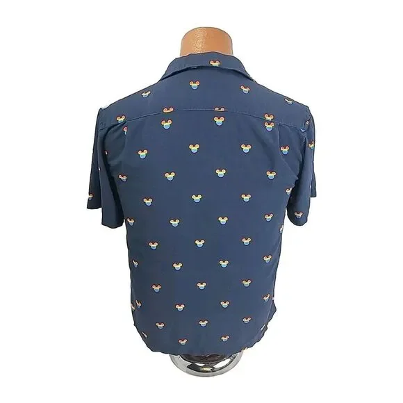 Disney Button Shirt Men's XL‎ Mickey Mouse Pride Rainbow - Picture 5 of 10